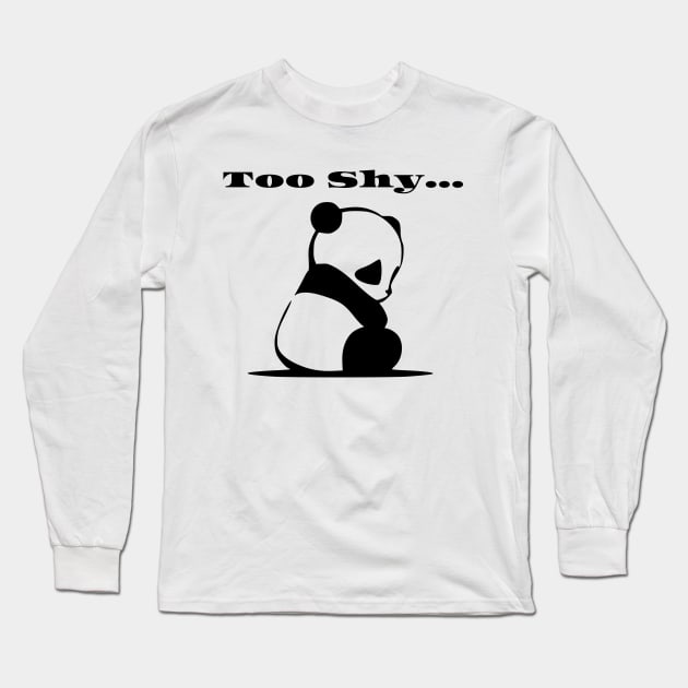 Too Shy Cute Panda Long Sleeve T-Shirt by summerDesigns